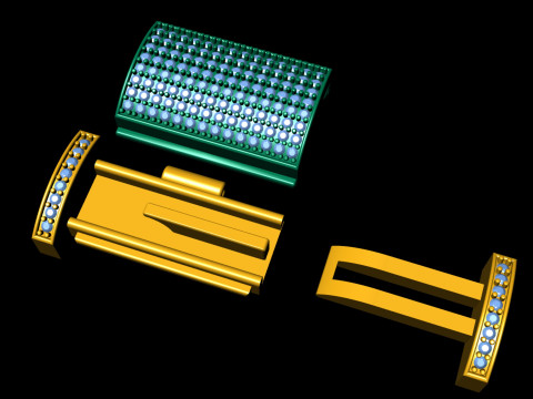 Jewelry Accessories 12MM Diamond Bracelet Lock Box Modelo de Impressão 3D