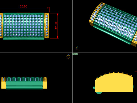 Jewelry Accessories 12MM Diamond Bracelet Lock Box Modelo de Impressão 3D
