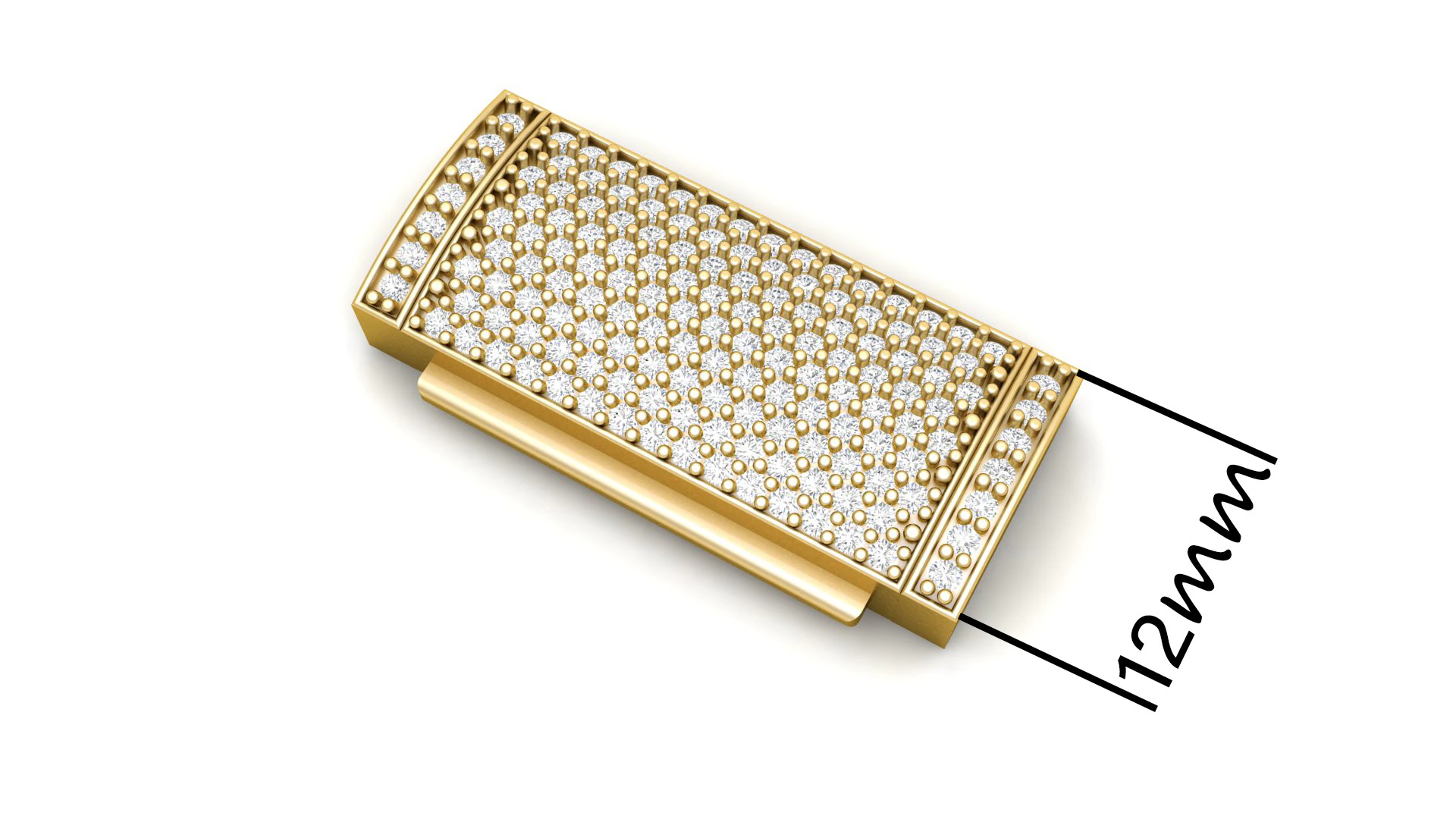 12mm Diamond Lock Box Type 2 for Jewelry 3D Print Model .c4d .max .obj .3ds .fbx .stl .blend 