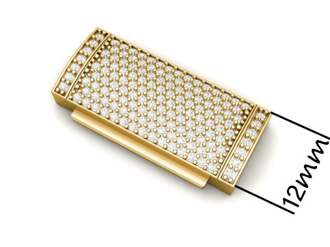 12mm Diamond Lock Box Type 2 for Jewelry Model do druku 3D