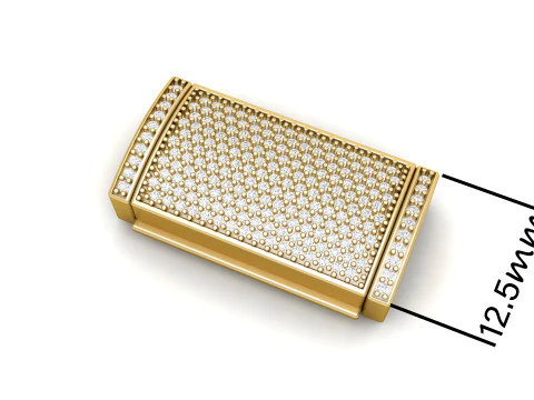 Accessori per gioielli Scatola con lucchetto con diamante da 12 e mezzo mm Modello di stampa 3D