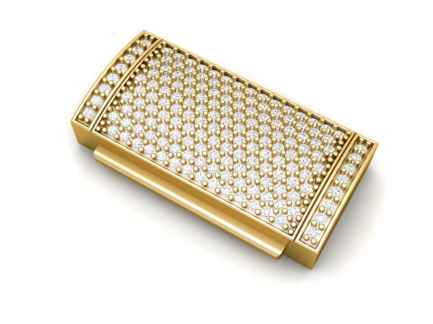 13 and half mm box Diamond Lock Box for Jewelry Modello di stampa 3D