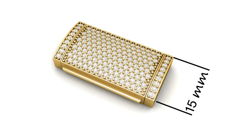 15mm Diamond Lock Box for Jewelry 3D Baskı Modeli .c4d .max .obj .3ds .fbx .stl .blend