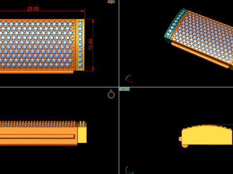 15mm Diamond Lock Box for Jewelry 3D Baskı Modeli