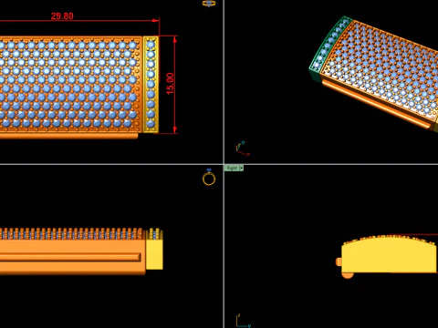 15mm Diamond Lock Box for Jewelry 3D Print Model