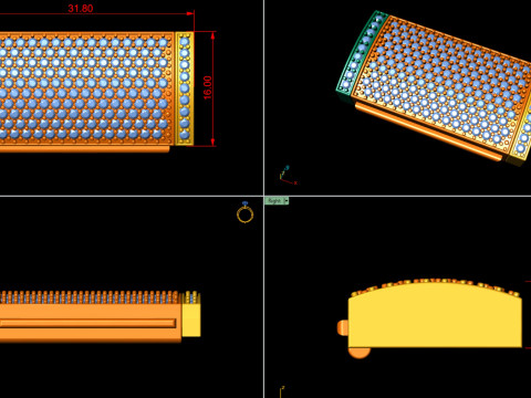 16mm box Diamond Lock Box for Jewelry Model do druku 3D
