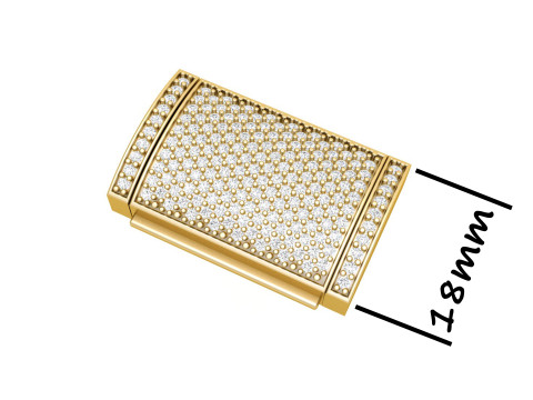 Jewelry Accessories 18 MM Diamond Bracelet Lock Box 3Dプリントモデル