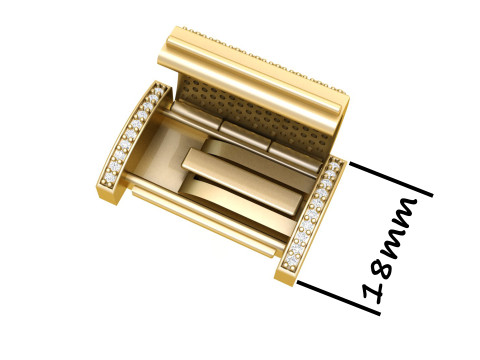 Jewelry Accessories 18 MM Diamond Bracelet Lock Box Modello di stampa 3D