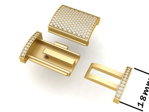 Jewelry Accessories 18 MM Diamond Bracelet Lock Box Modello di stampa 3D