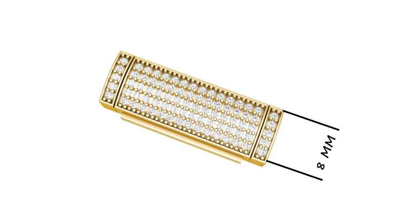 8 MM ダイヤモンド ブレスレット ロック ボックス タイプ 2 3Dプリントモデル .c4d .max .obj .3ds .fbx .stl .blend 