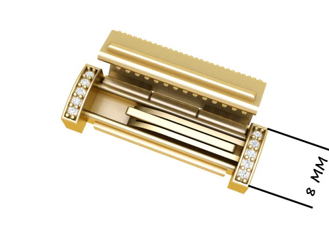 8 MM ダイヤモンド ブレスレット ロック ボックス タイプ 2 3Dプリントモデル