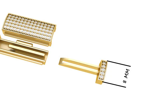 8 MM ダイヤモンド ブレスレット ロック ボックス タイプ 2 3Dプリントモデル