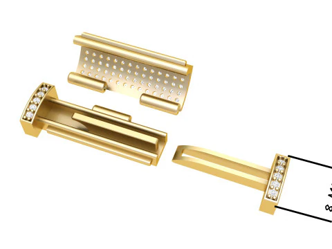 8 MM ダイヤモンド ブレスレット ロック ボックス タイプ 2 3Dプリントモデル