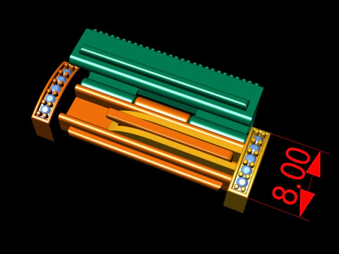 8 MM ダイヤモンド ブレスレット ロック ボックス タイプ 2 3Dプリントモデル