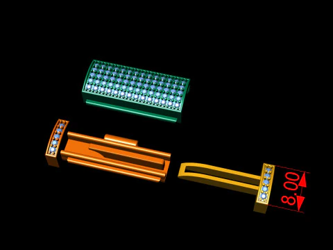 8 MM ダイヤモンド ブレスレット ロック ボックス タイプ 2 3Dプリントモデル