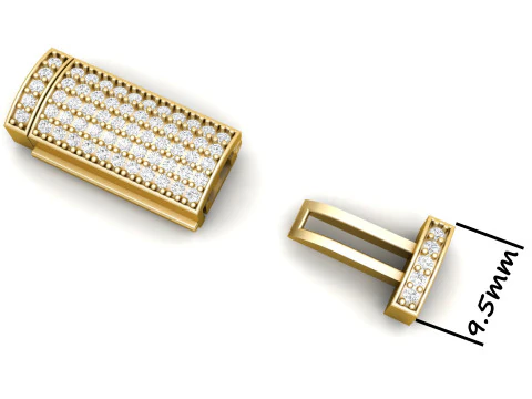 9 and Half MM Diamond Lock Box for Jewelry Type 2 3D Print Model