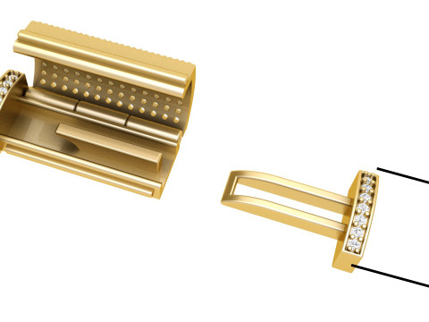 10 MM Diamond Bracelet Lock Box Type 2 3D Baskı Modeli