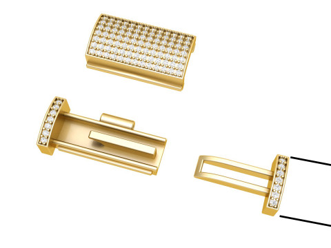 10 MM Diamond Bracelet Lock Box Type 2 3D Baskı Modeli
