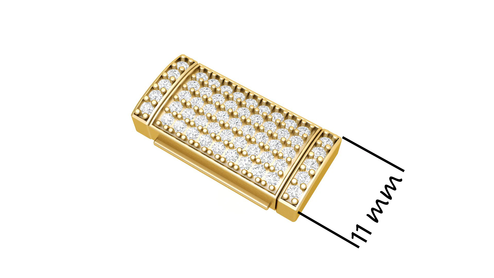 11MM Diamond Bracelet Lock Box Type 2 3D Print Model .c4d .max .obj .3ds .fbx .stl .blend