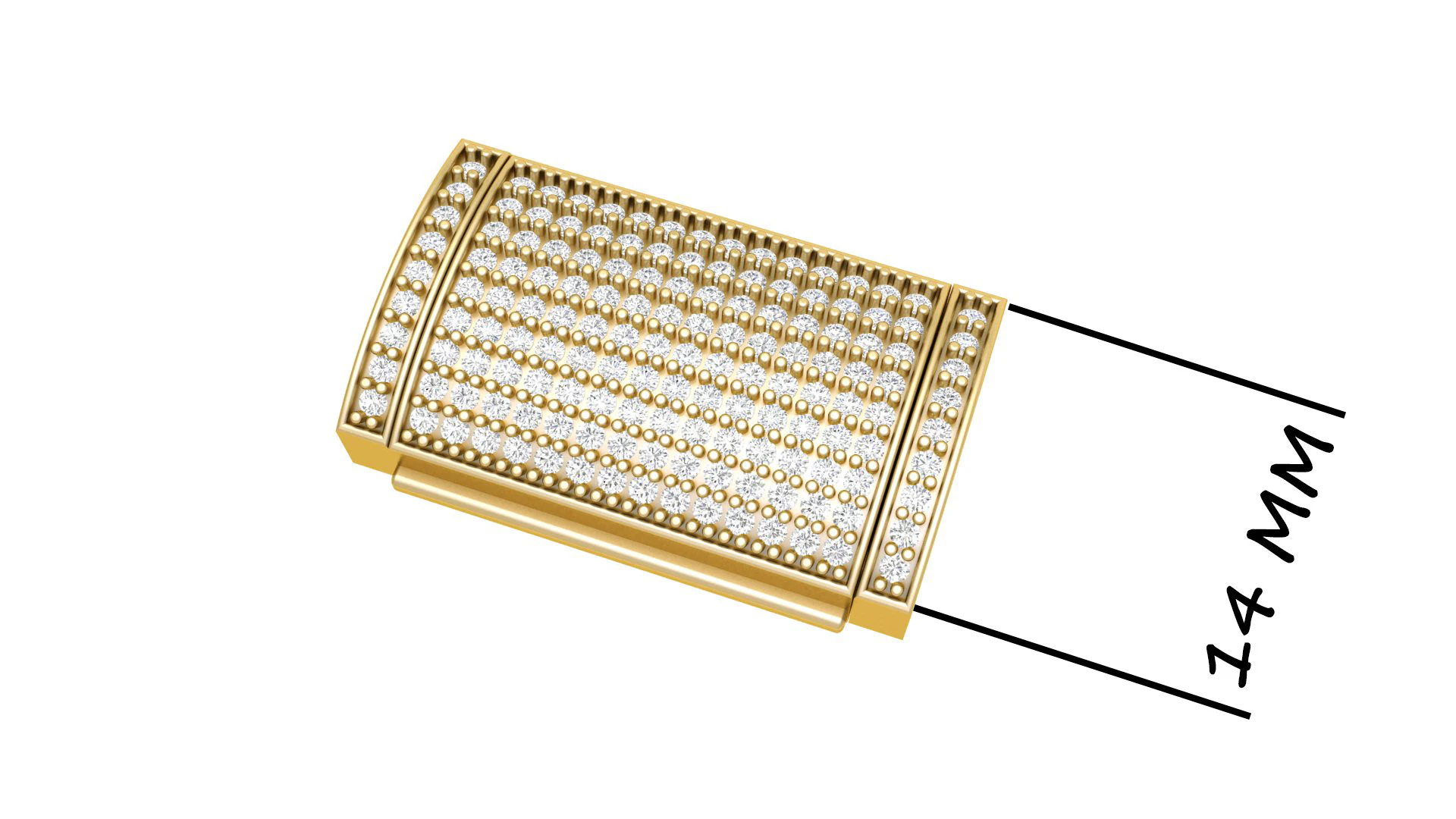 14 MM Diamond Bracelet Lock Box Type 2 3D Print Model .c4d .max .obj .3ds .fbx .stl .blend 