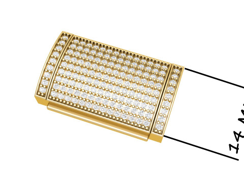 14 MM Diamond Bracelet Lock Box Type 2 3Dプリントモデル