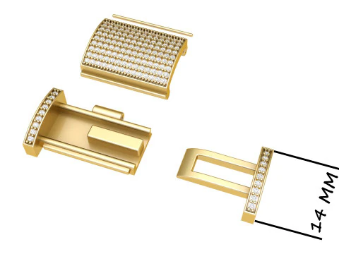 14 MM Diamond Bracelet Lock Box Type 2 3D Print Model