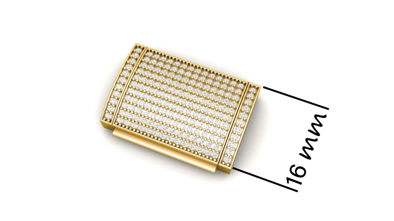 16mm box Diamond Lock Box Type 2 for Jewelry 3D 프린트 모델 .c4d .max .obj .3ds .fbx .stl .blend