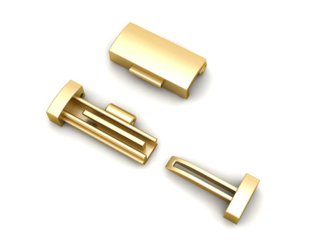 5 Plain Gold Lock Box for Jewelry Modèles 3D en vedette