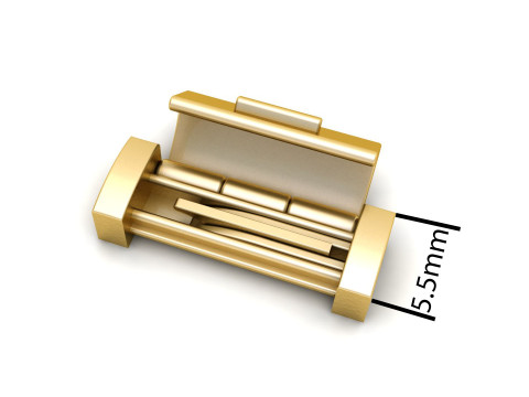 5 and half mm Plain Gold Lock Box for Jewelry 3Dプリントモデル