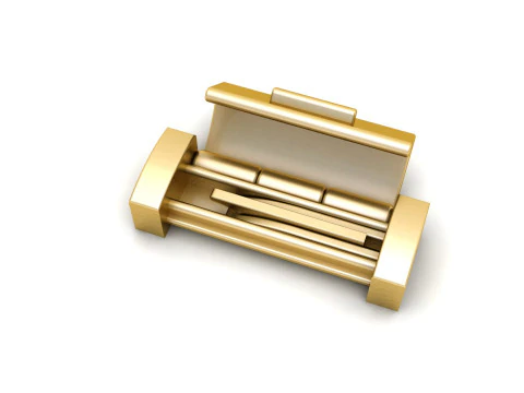 5 and half mm Plain Gold Lock Box for Jewelry 3D Print Model