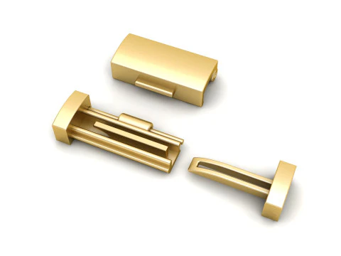 5 and half mm Plain Gold Lock Box for Jewelry 3D Print Model