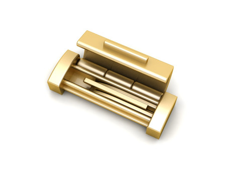 6 mm Plain Gold Lock Box for Jewelry 3D 打印模型