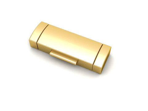 6 mm Plain Gold Lock Box for Jewelry 3D 打印模型