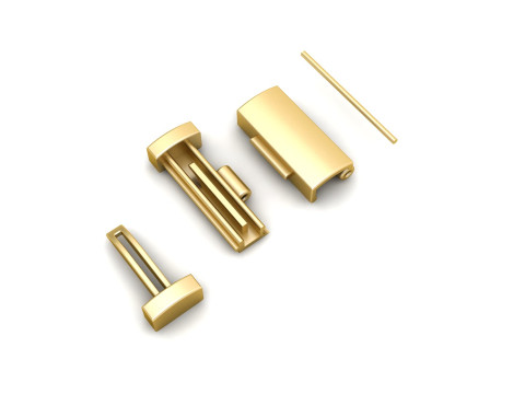 6 mm Plain Gold Lock Box for Jewelry 3D 打印模型