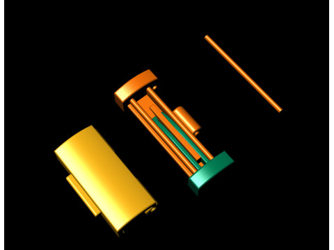 6 mm Plain Gold Lock Box for Jewelry 3D 打印模型