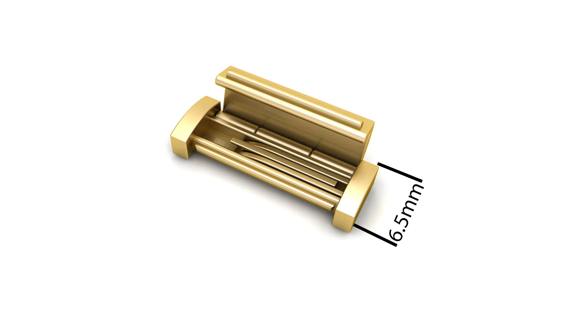 6 and half Plain Gold Lock Box for Jewelery 3D Print Model .c4d .max .obj .3ds .fbx .stl .blend 