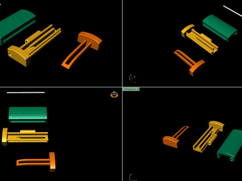 6 and half Plain Gold Lock Box for Jewelery Model Cetak 3D