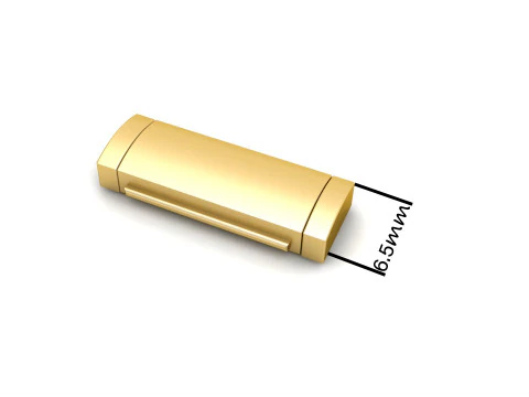 6 and half Plain Gold Lock Box for Jewelery 3D Print Model