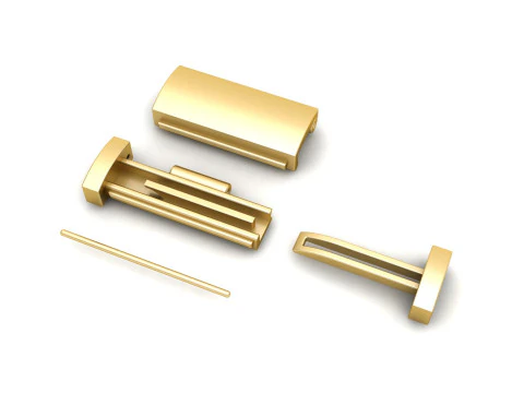 6 and half Plain Gold Lock Box for Jewelery 3D Print Model