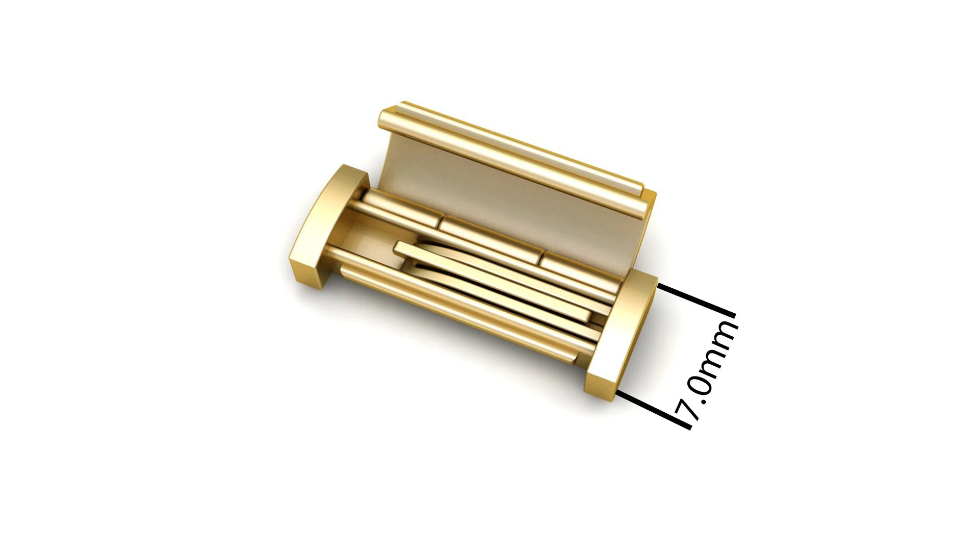 7mm Gold Flip Lock Box for Jewelery 3D print model 3D Print Model .c4d .max .obj .3ds .fbx .stl .blend 