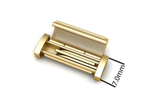 Золотая коробка с замком толщиной 7 мм для 3D-печати ювелирных изделий 3D Принт Модель