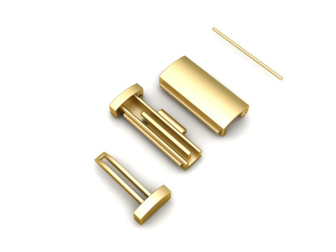 7mm Gold Flip Lock Box for Jewelery 3D print model 3D printmodel