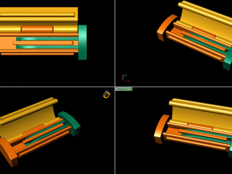 7mm Gold Flip Lock Box for Jewelery 3D print model 3D Print Model