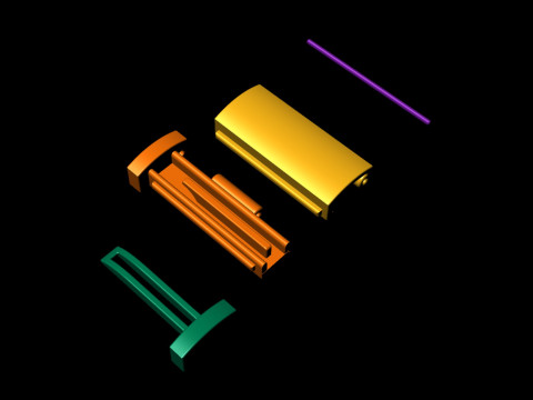 7mm Gold Flip Lock Box for Jewelery 3D print model 3D printmodel