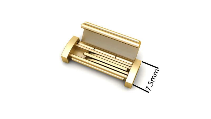 7 and half Gold Flip Lock Box for Jewelery 3Dプリントモデル .c4d .max .obj .3ds .fbx .stl .blend