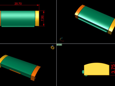 7 and half Gold Flip Lock Box for Jewelery 3Dプリントモデル