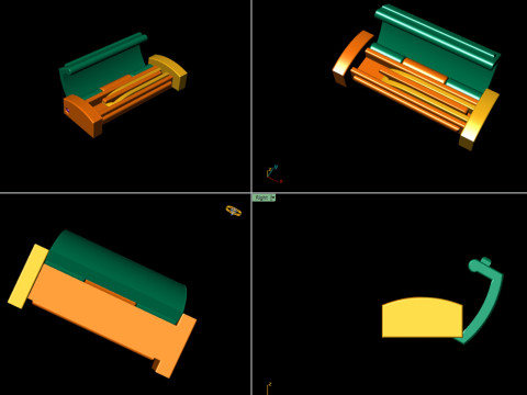 7 and half Gold Flip Lock Box for Jewelery 3Dプリントモデル