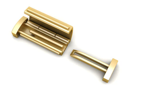 8 mm Plain Gold Lock Box 3D Print Model
