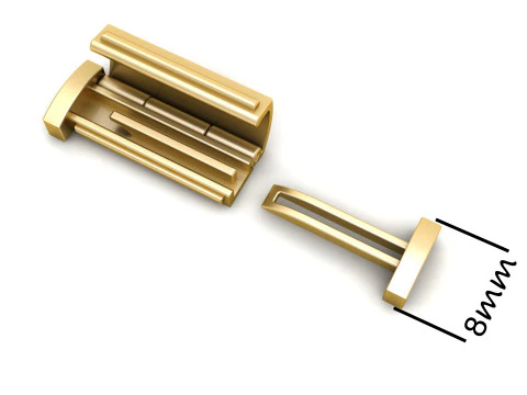 8 mm Plain Gold Lock Box 3D Print Model