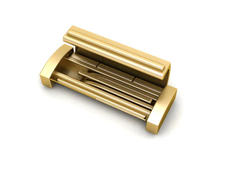 8 mm Plain Gold Lock Box 3D Print Model